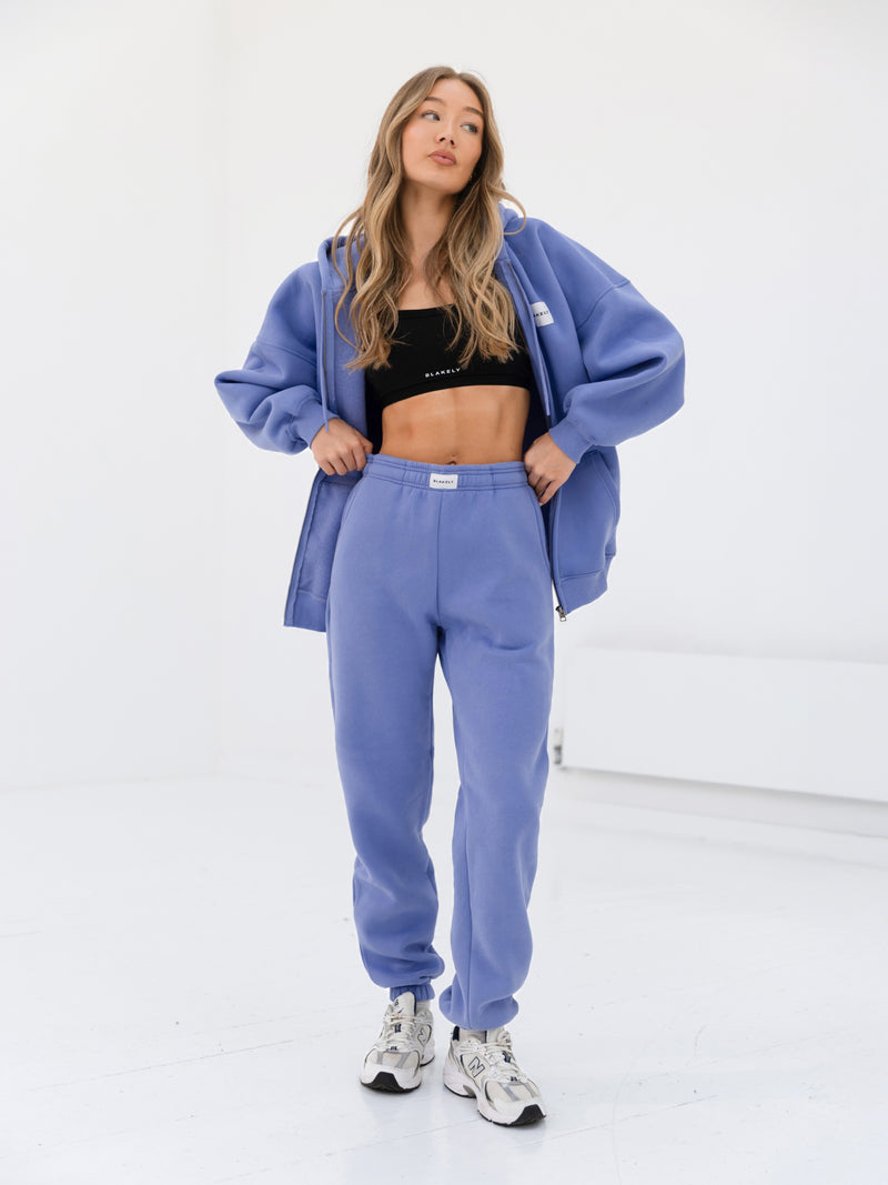 Label Sweatpants - Lilac Blue