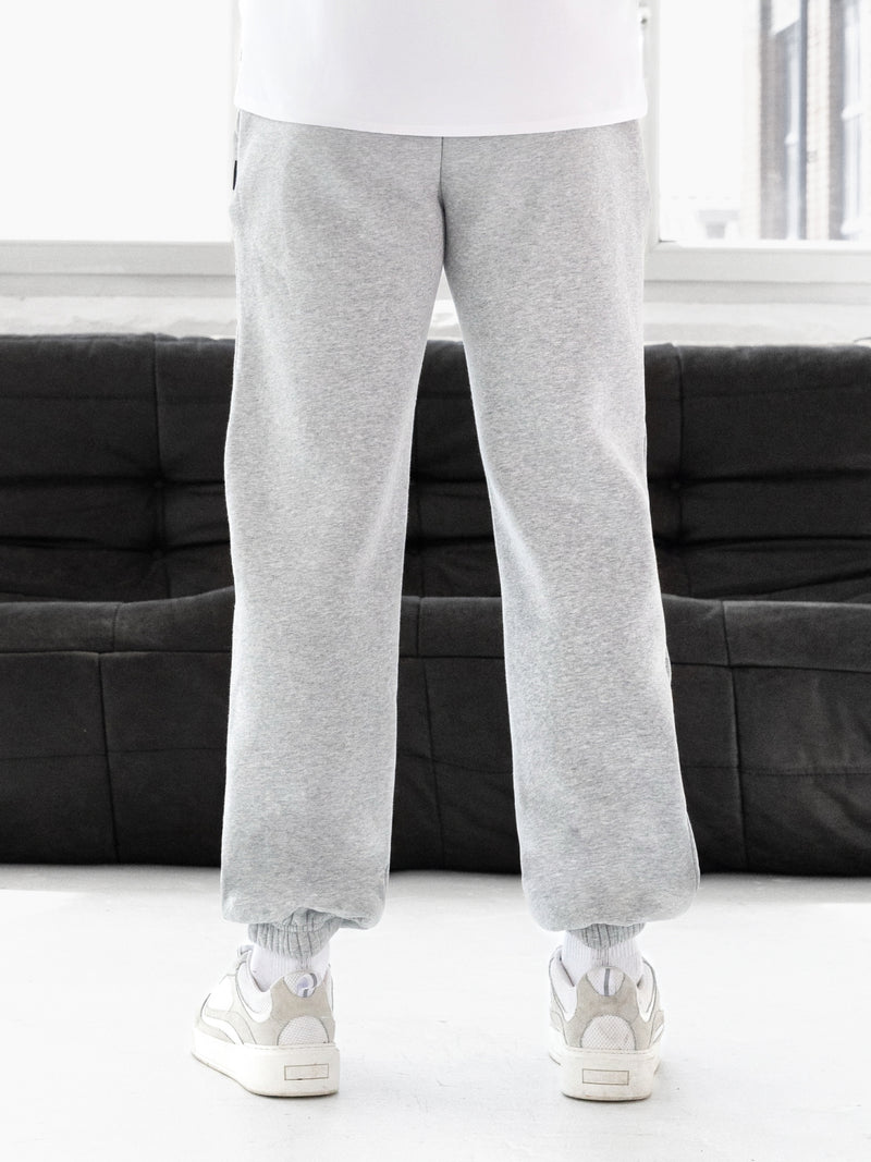 Blakely Basic Relaxed Cuffed Sweatpants - Marl Grey