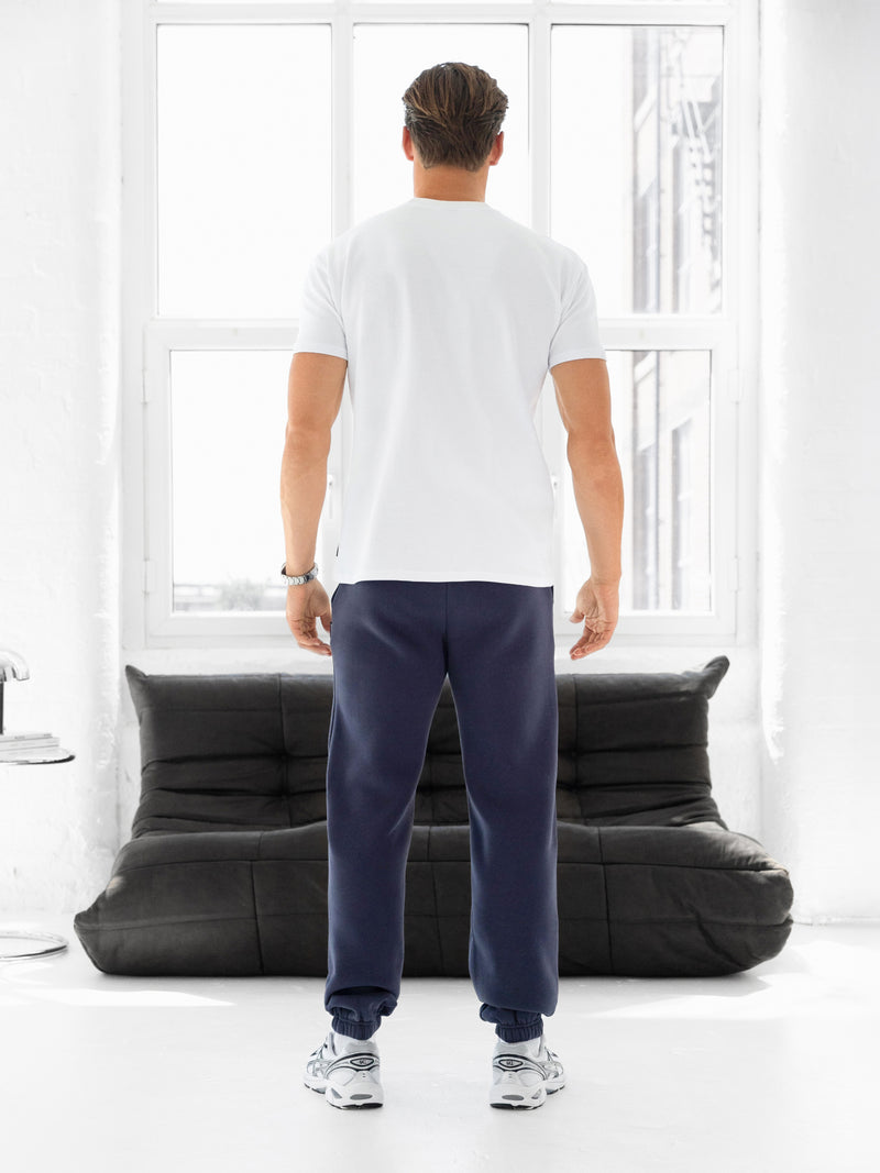 Blakely Basic Relaxed Cuffed Sweatpants - True Navy