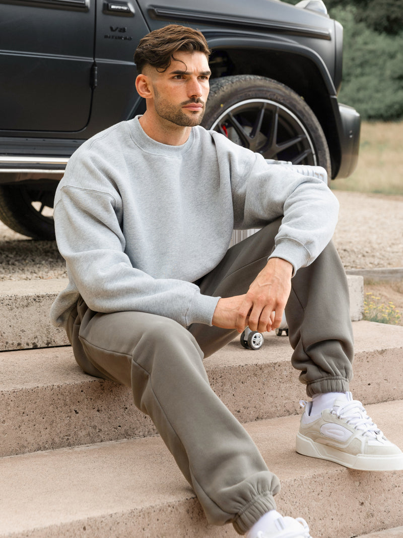 Blakely Basic Relaxed Cuffed Sweatpants - Safari Green