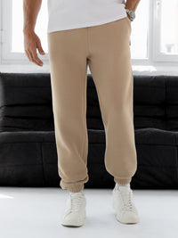 Blakely Basic Relaxed Cuffed Sweatpants - Light Tan