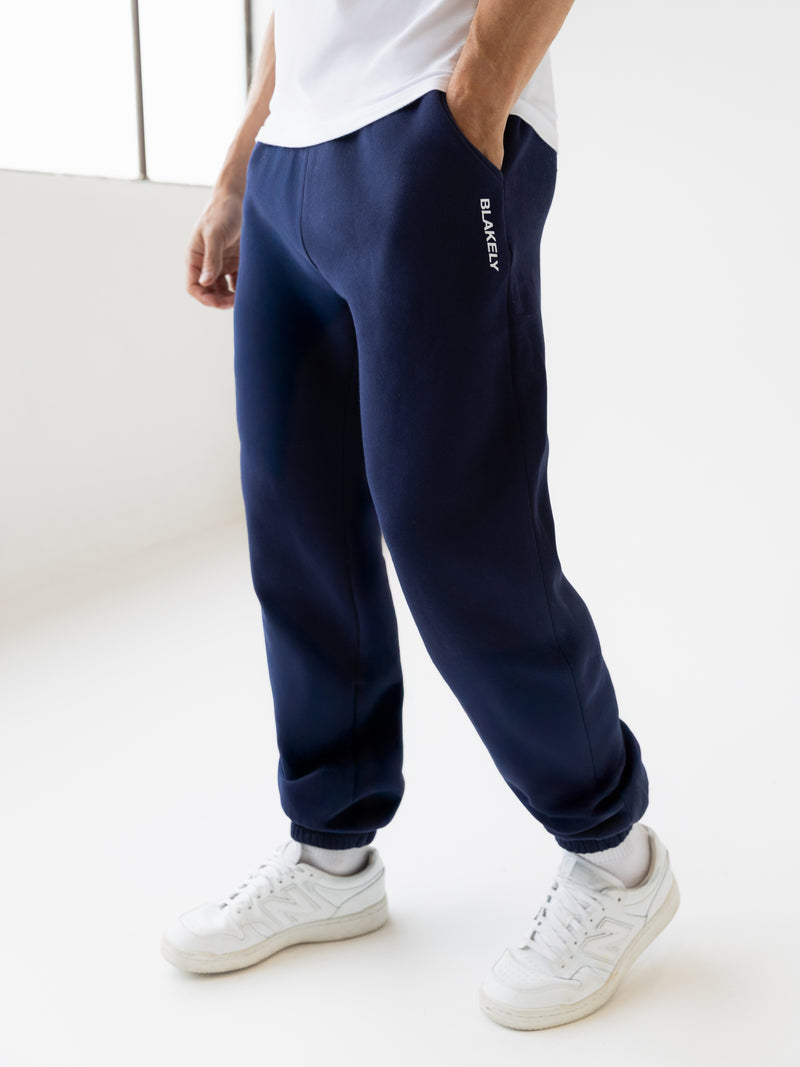 Italic Linear Relaxed Sweatpants - Navy