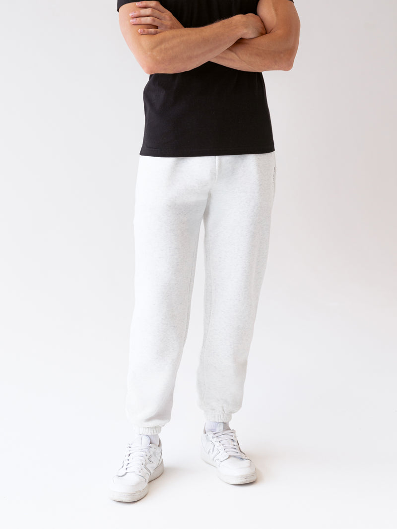 Italic Linear Relaxed Sweatpants - Marl White