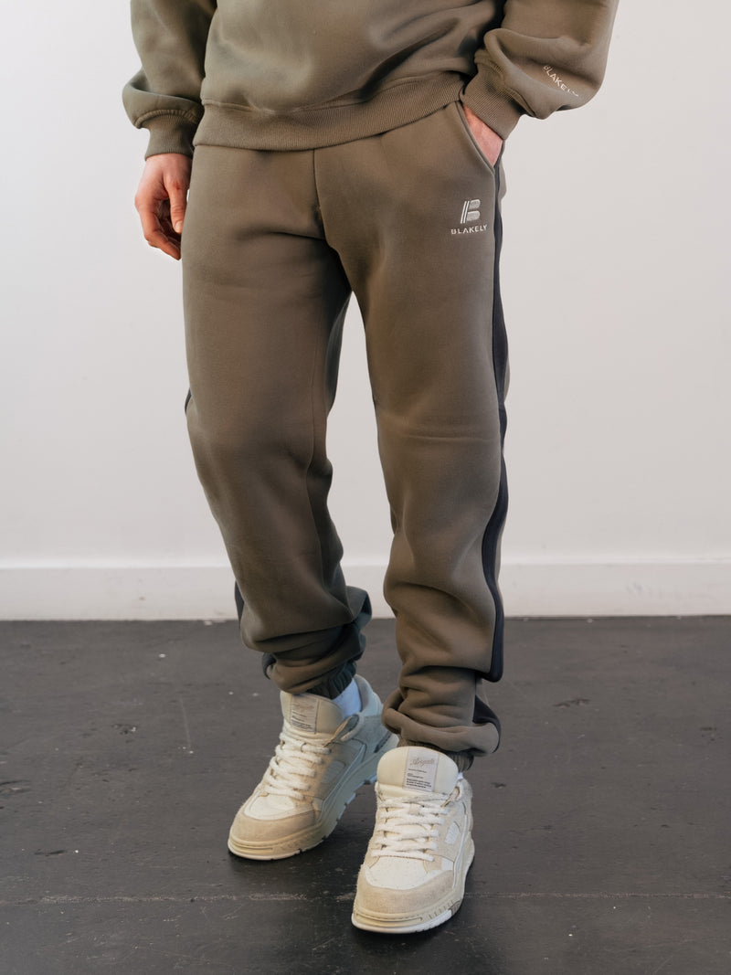 Panel Relaxed Sweatpants - Safari Green