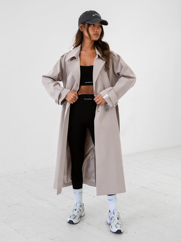 Amara Trench Coat - Stone