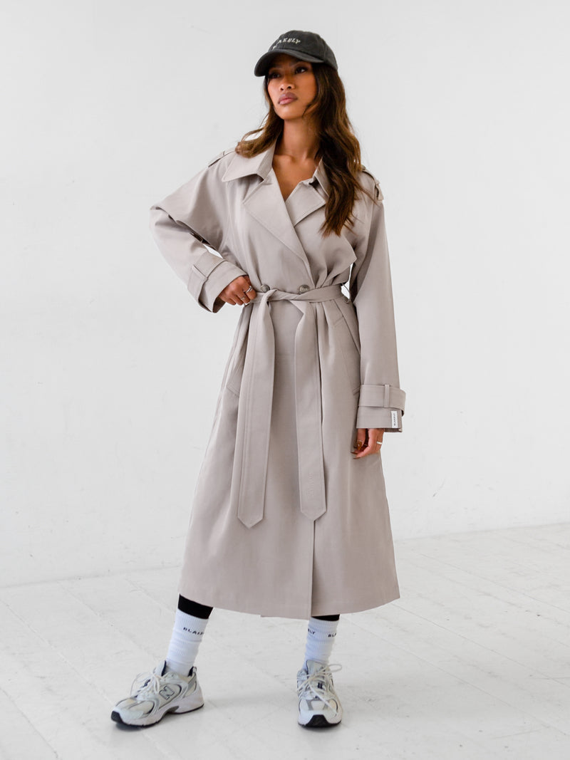 Amara Trench Coat - Stone