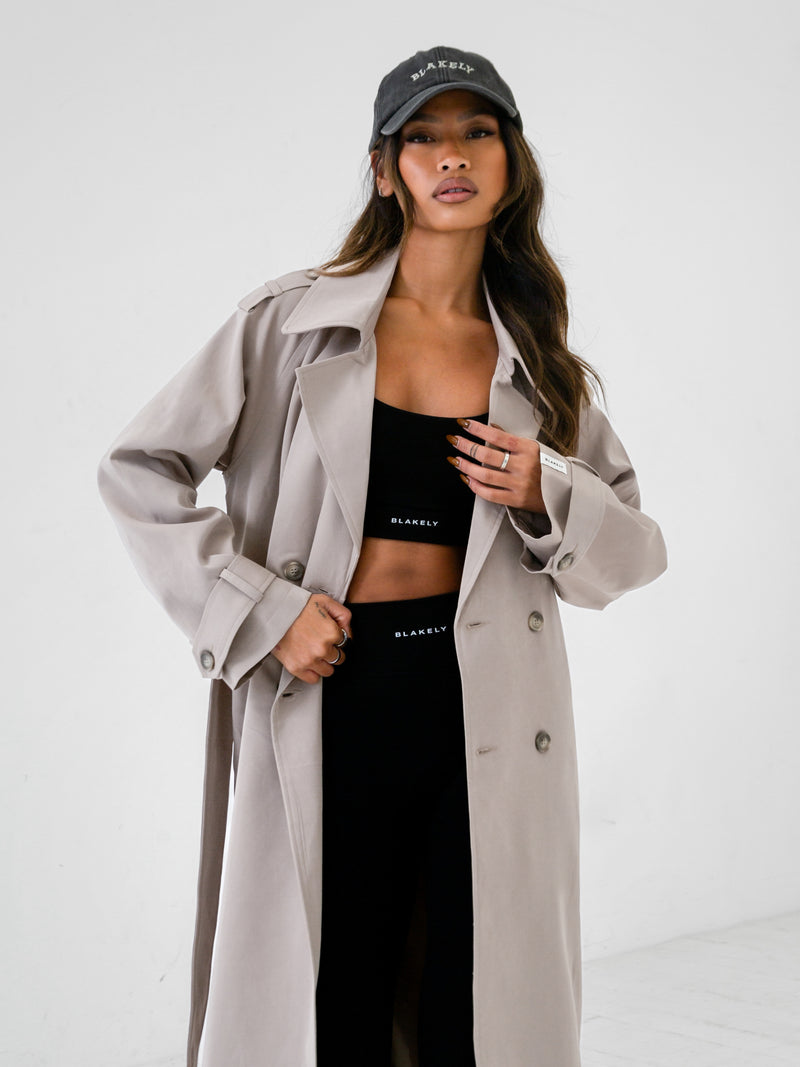 Amara Trench Coat - Stone