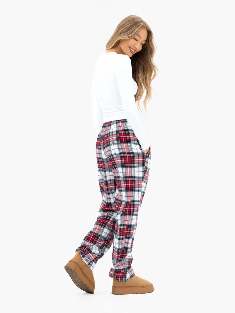Rue Checked Trousers - Red Check