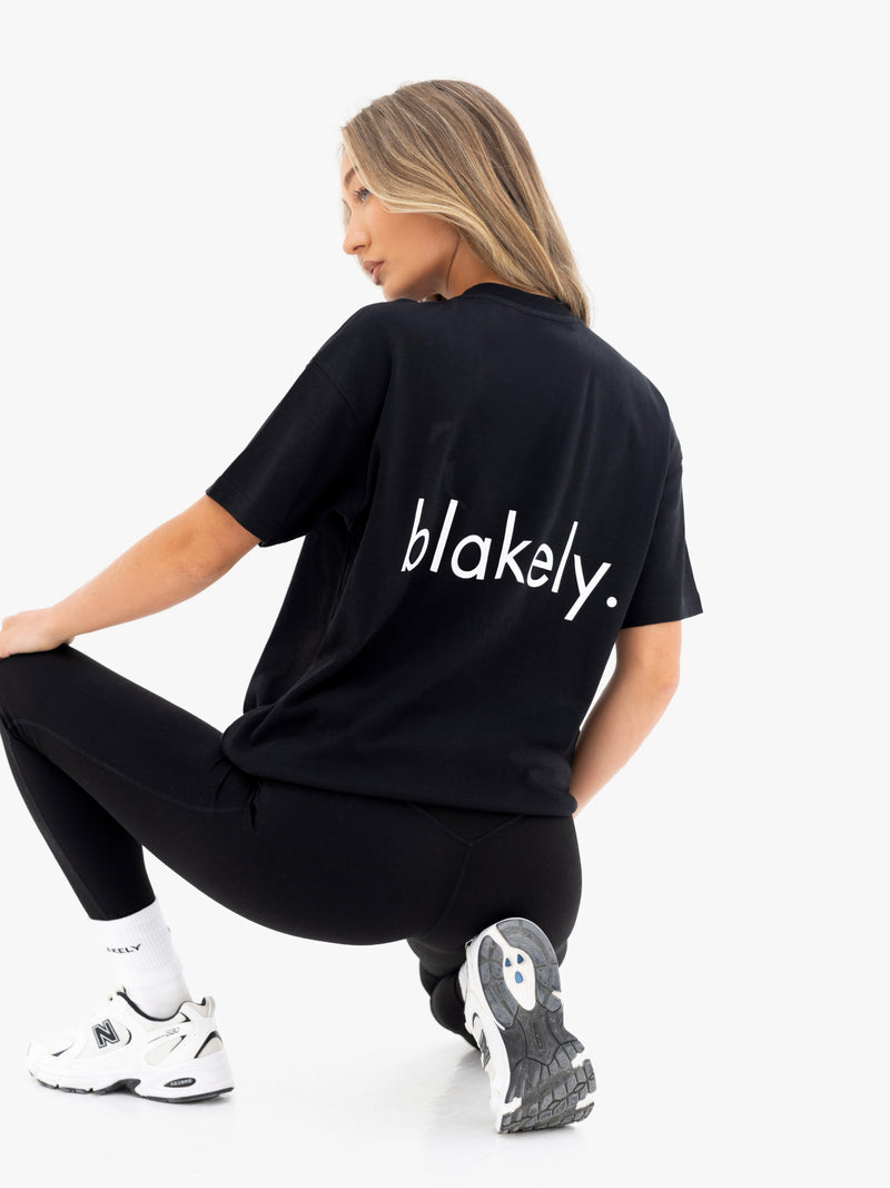 Thea Oversized T-Shirt - Black