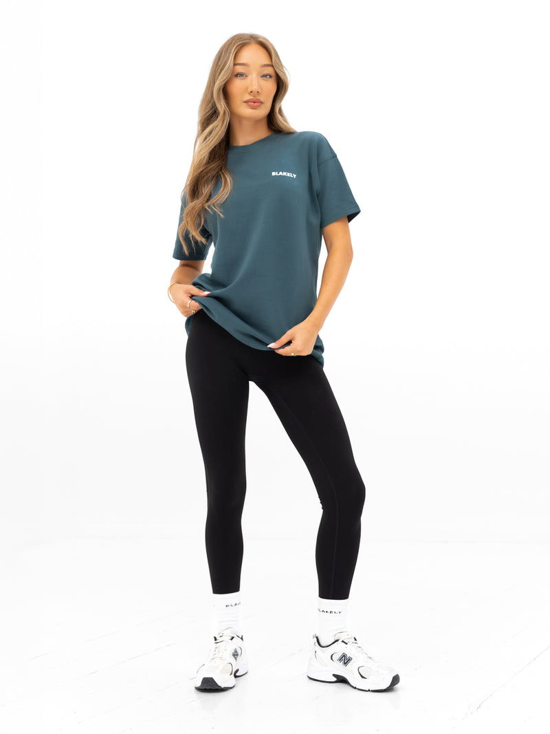 Amelie Oversized T-Shirt - Teal Green