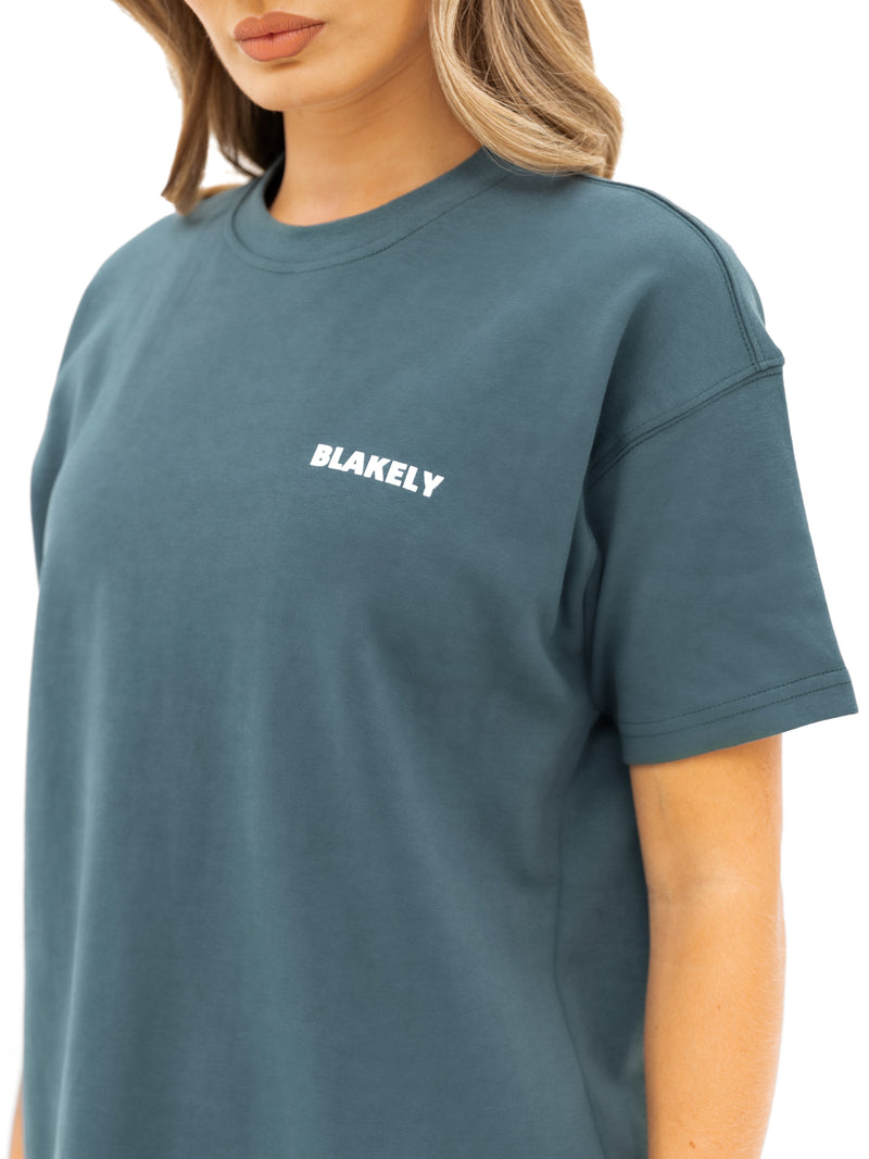 Amelie Oversized T-Shirt - Teal Green