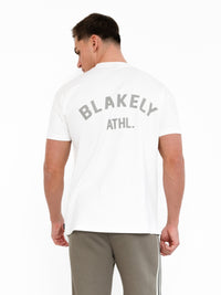 Zayd Relaxed T-Shirt - Flat White & Marl Grey