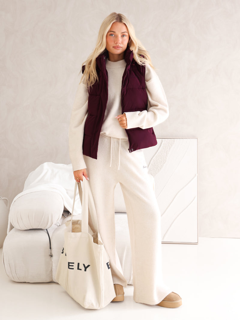 Multiway Puffer Coat 2 - Dark Cherry