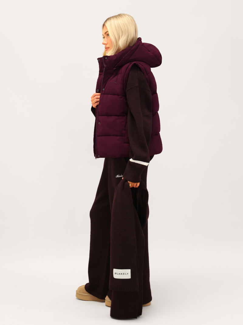 Multiway Puffer Coat 2 - Dark Cherry