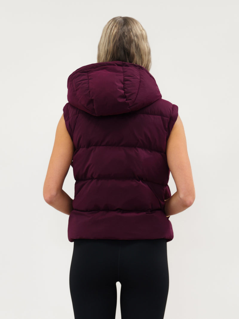 Multiway Puffer Coat 2 - Dark Cherry