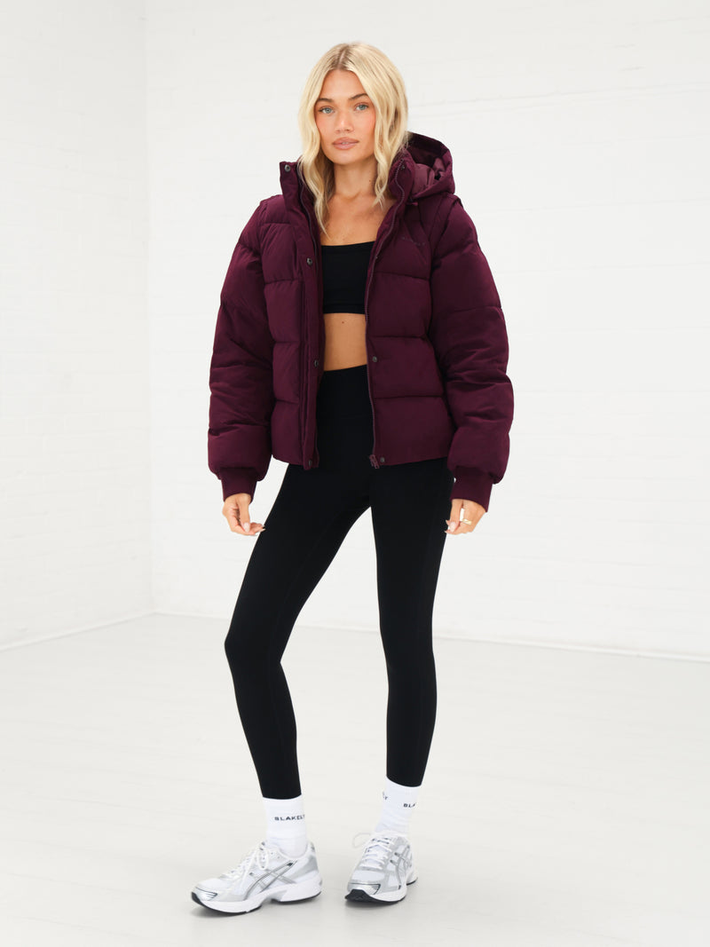 Multiway Puffer Coat 2 - Dark Cherry