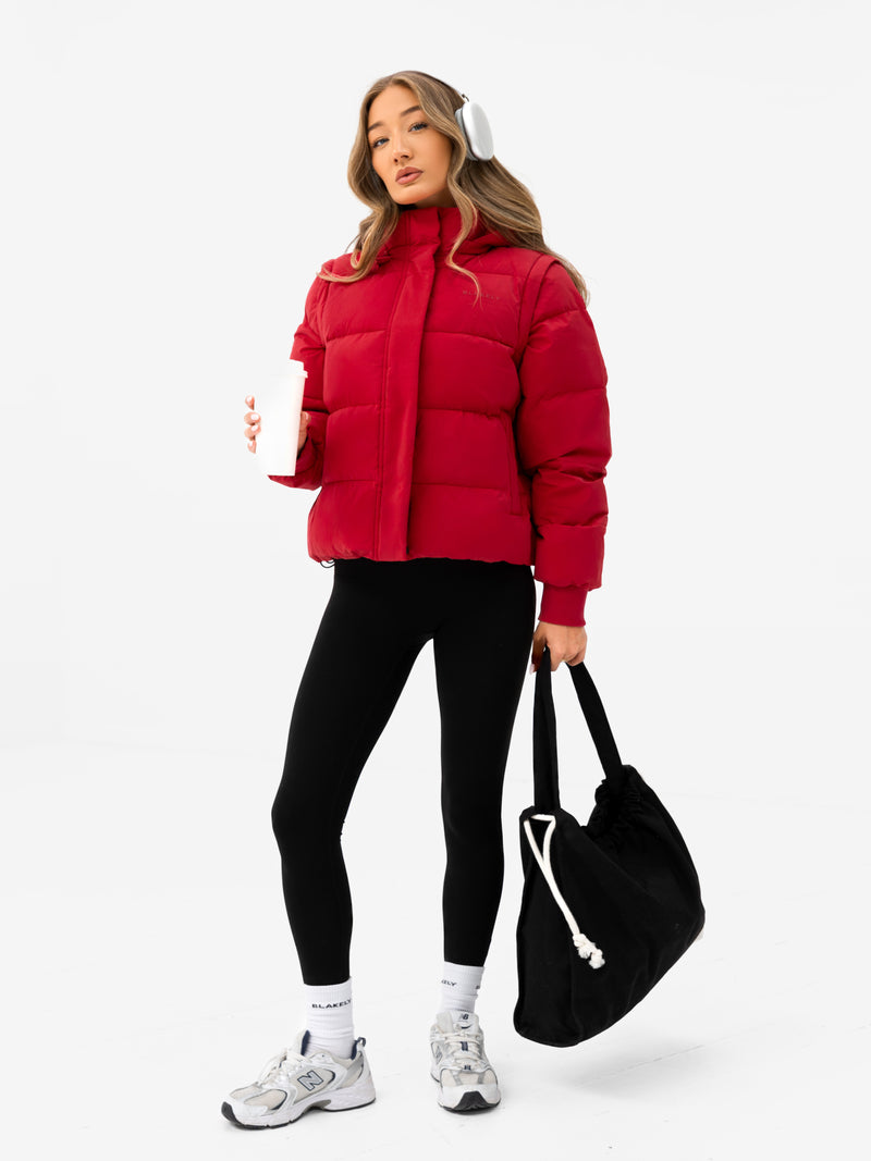 Multiway Puffer Coat 2 - Red