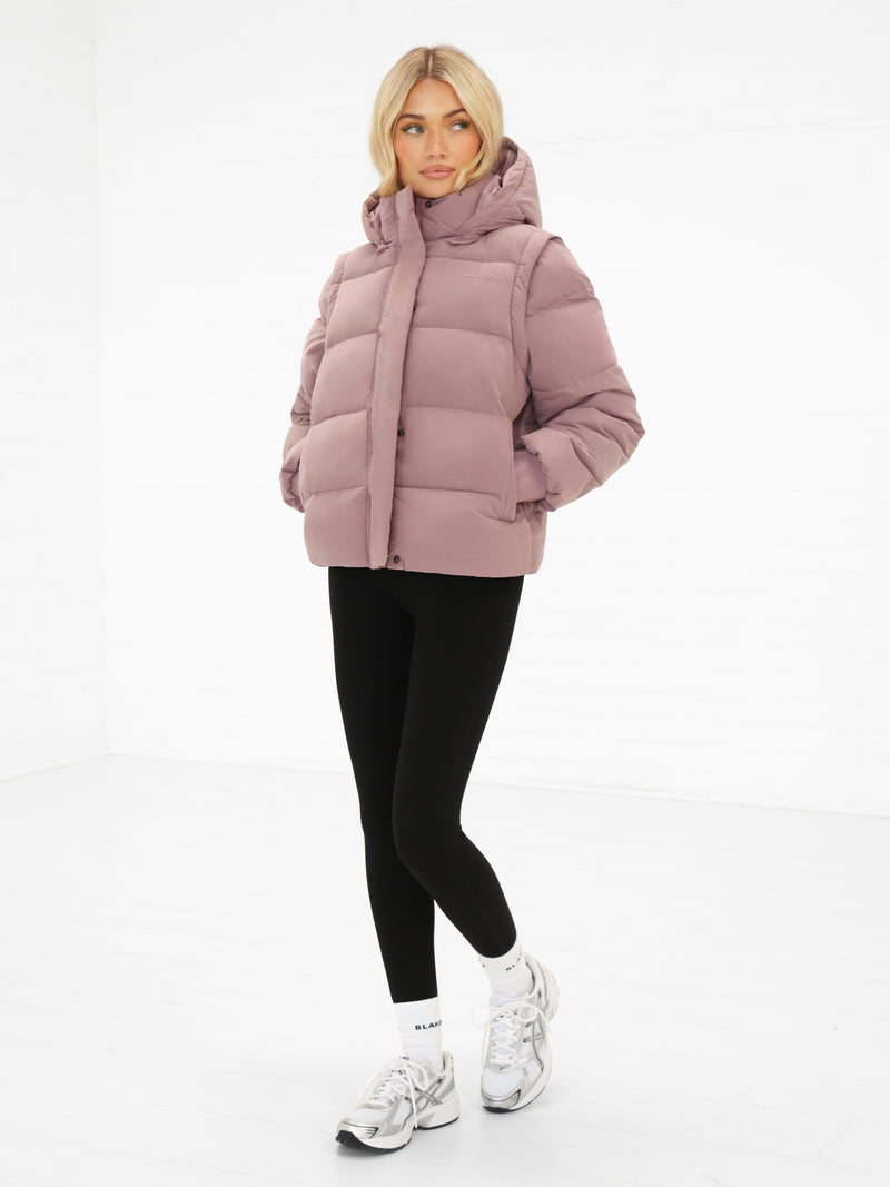 Multiway Puffer Coat 2 - Dusty Pink