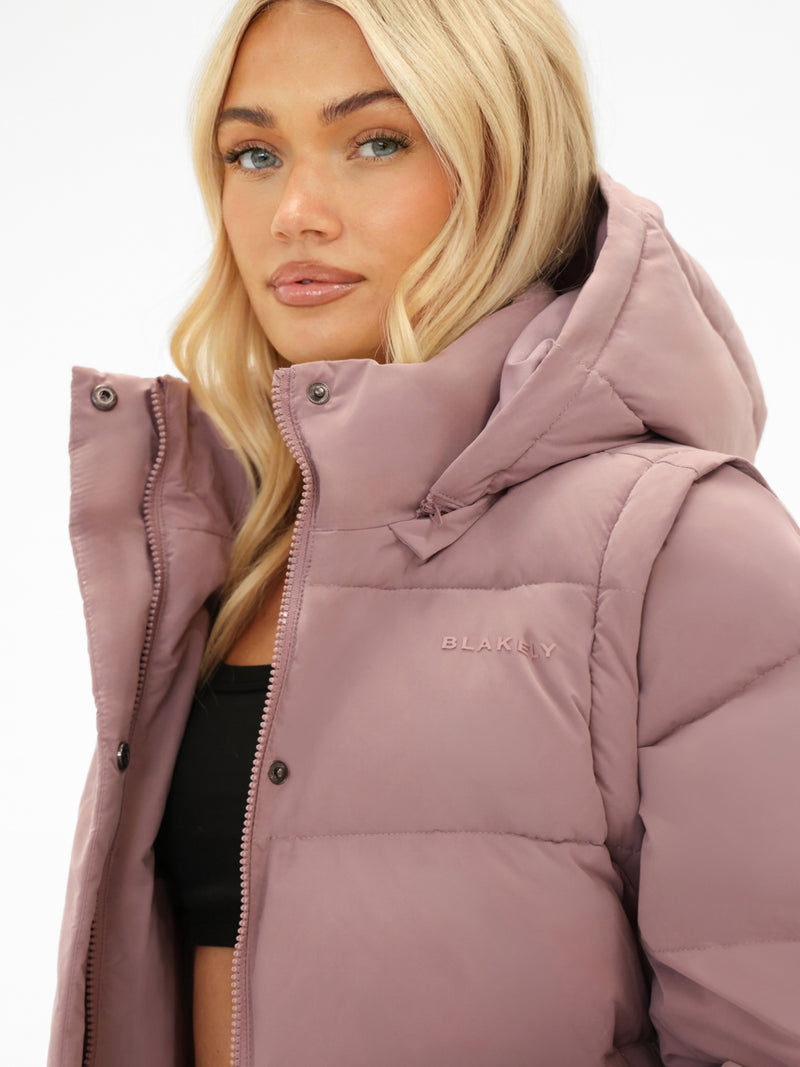 Multiway Puffer Coat 2 - Dusty Pink