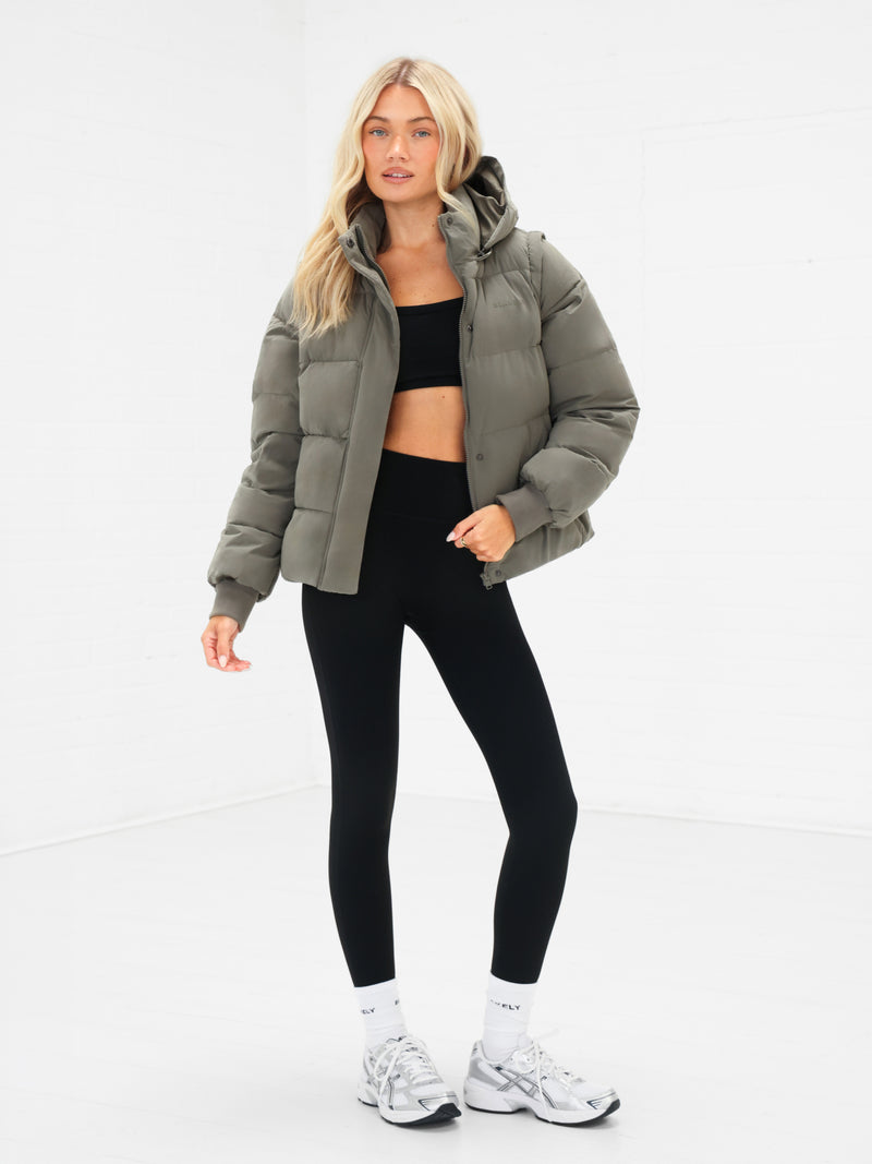 Multiway Puffer Coat 2 - Safari Green