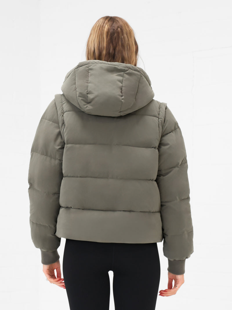 Multiway Puffer Coat 2 - Safari Green
