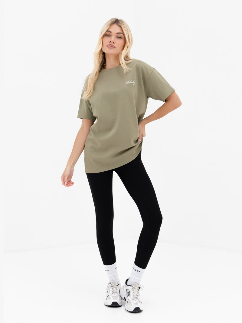 Mindy Oversized T-Shirt - Warm Olive