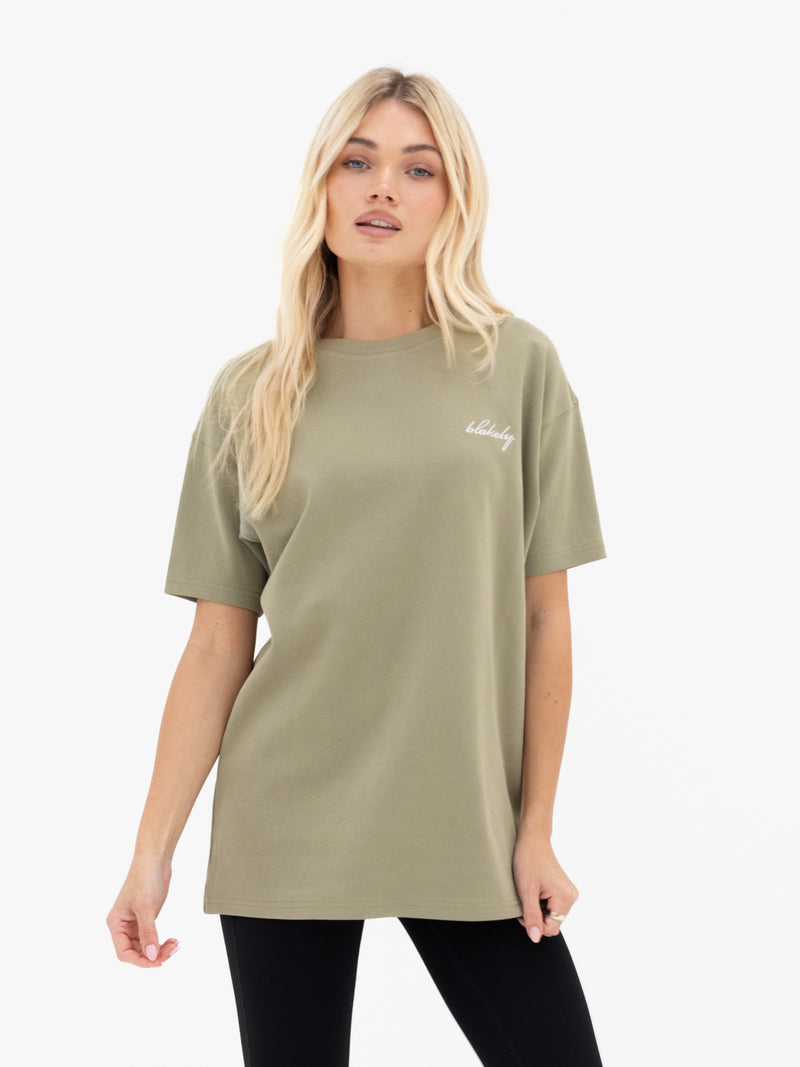Mindy Oversized T-Shirt - Warm Olive