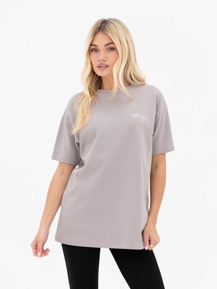 Mindy Oversized T-Shirt - Pebble