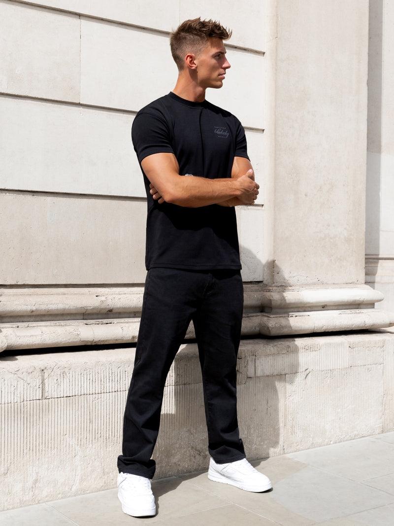 Austin Relaxed Script T-Shirt - Black