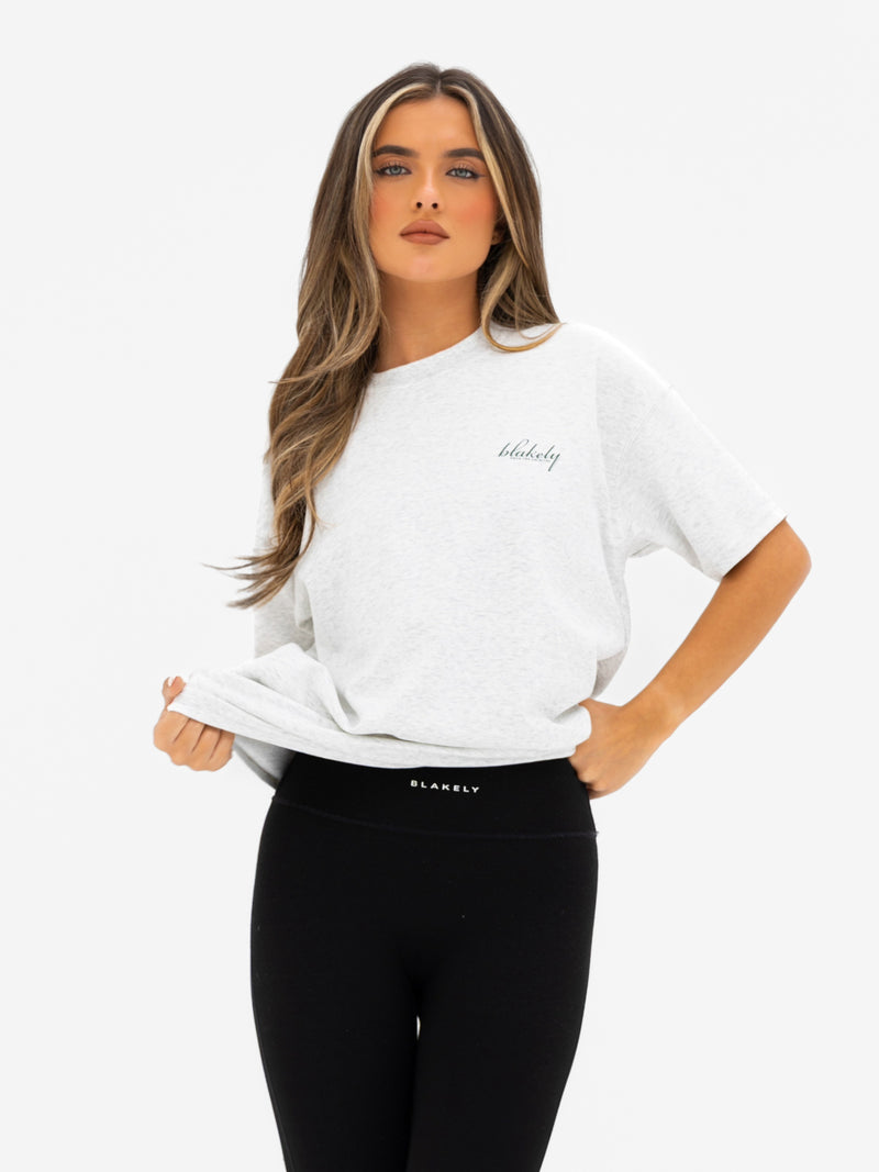 Georgia Oversized T-Shirt - Marl Grey