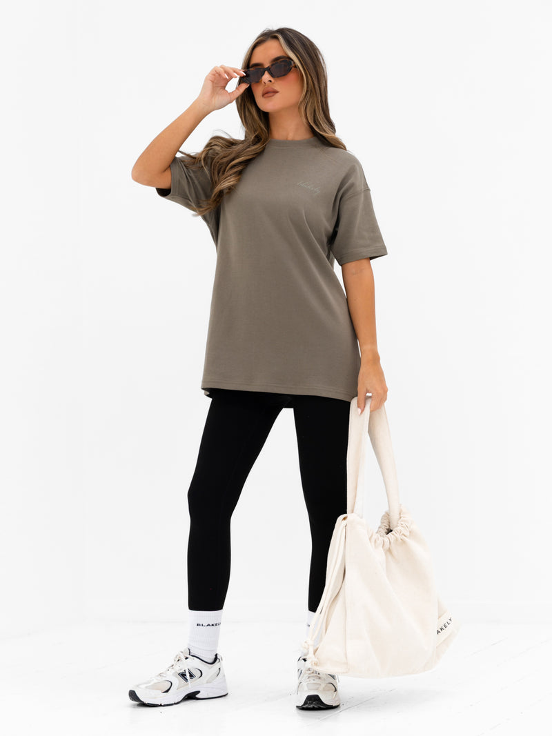 Georgia Oversized T-Shirt - Safari Green