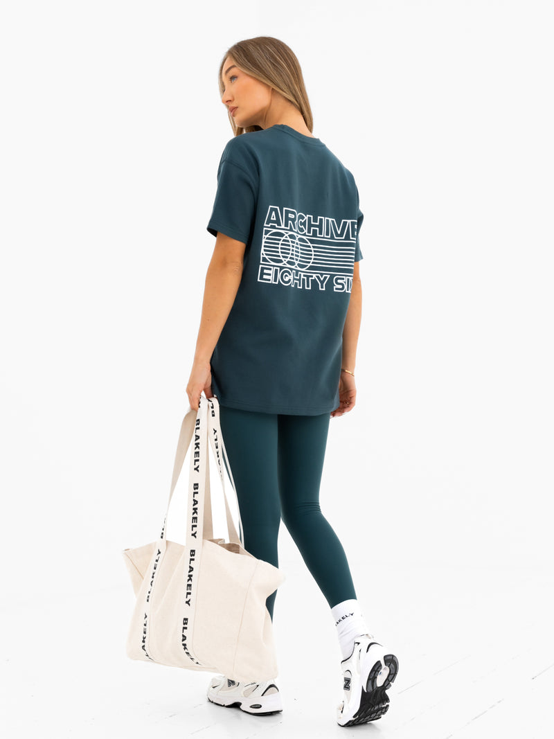 Naomi Oversized T-Shirt - Teal Green