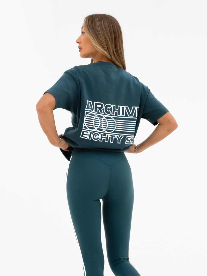 Naomi Oversized T-Shirt - Teal Green