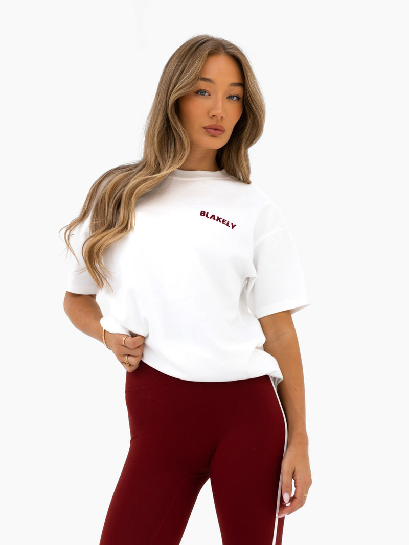 Naomi Oversized T-Shirt - Flat White