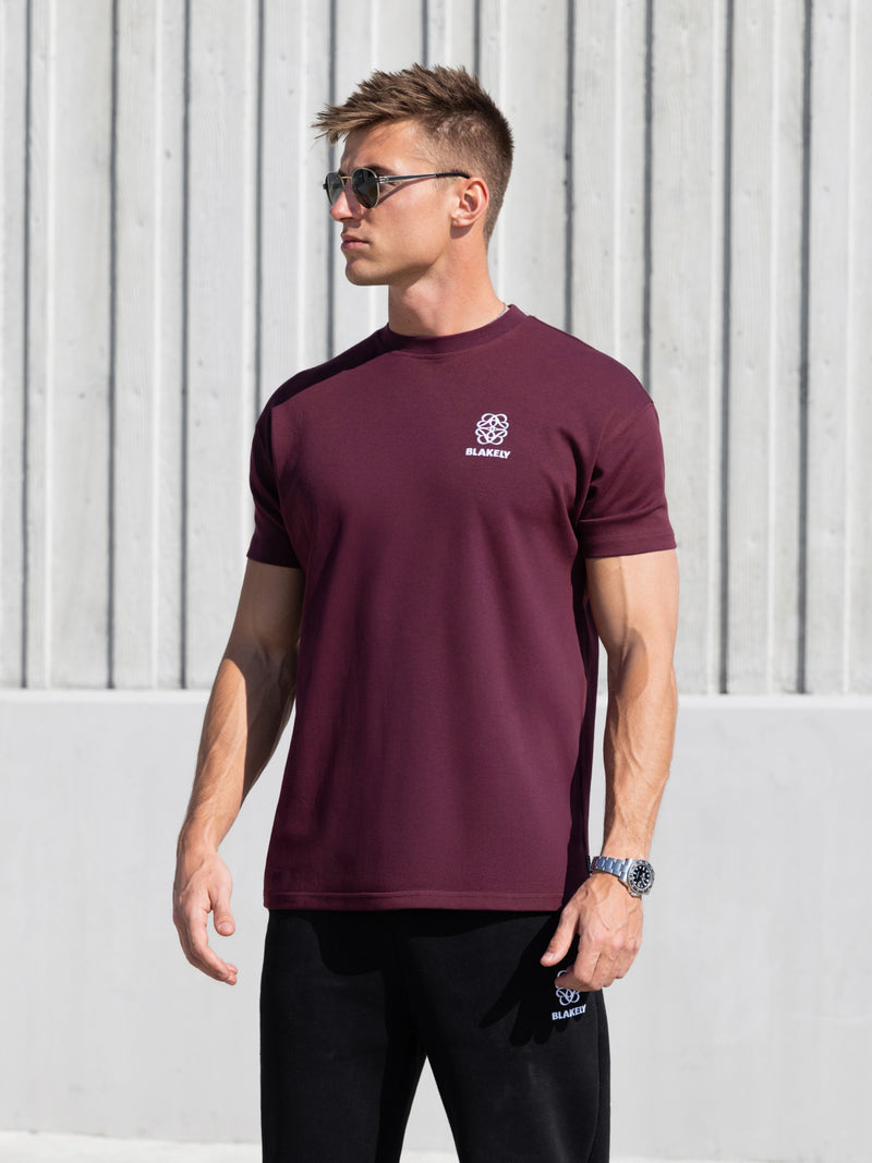 Mateo Relaxed T-Shirt - Deep Burgundy