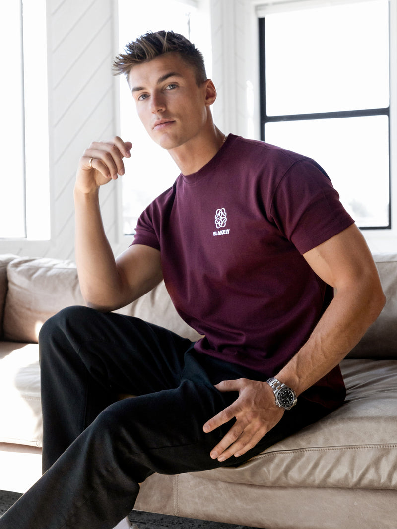 Mateo Relaxed T-Shirt - Deep Burgundy