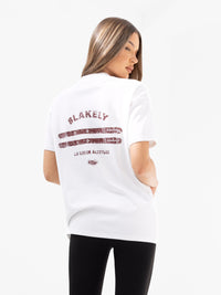 Sloane Ski Oversized T-Shirt - White & Bright Red