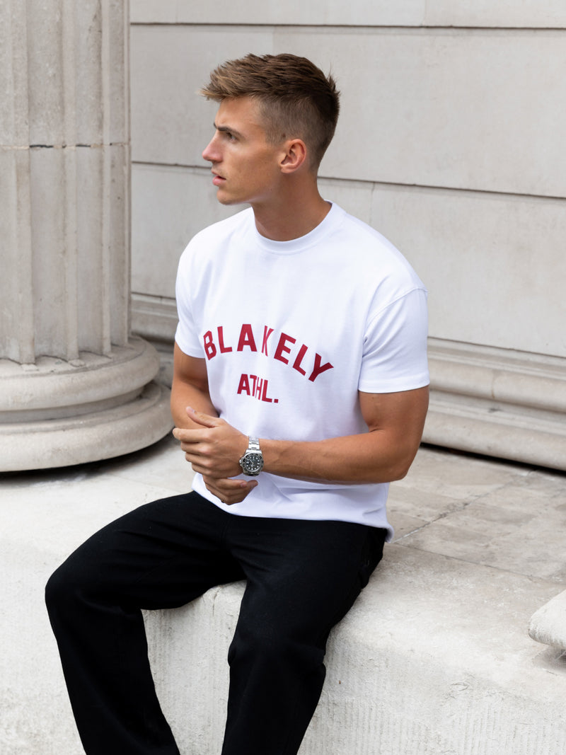 Zion Relaxed T-Shirt - White & Red