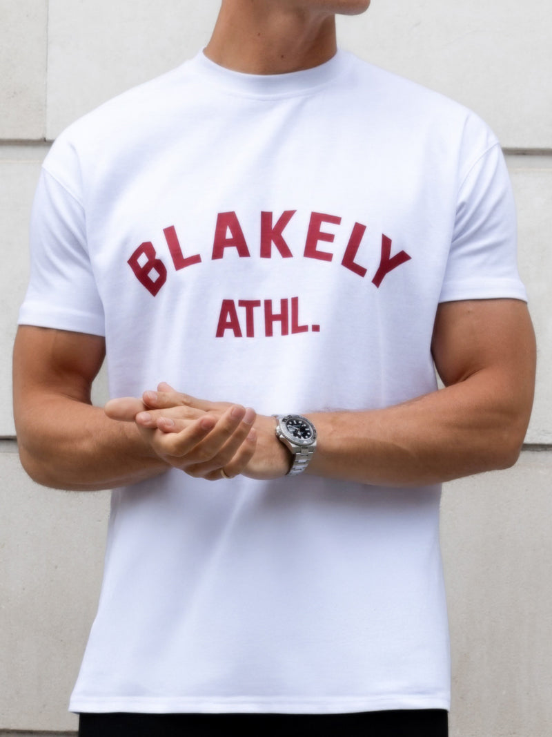 Zion Relaxed T-Shirt - White & Red