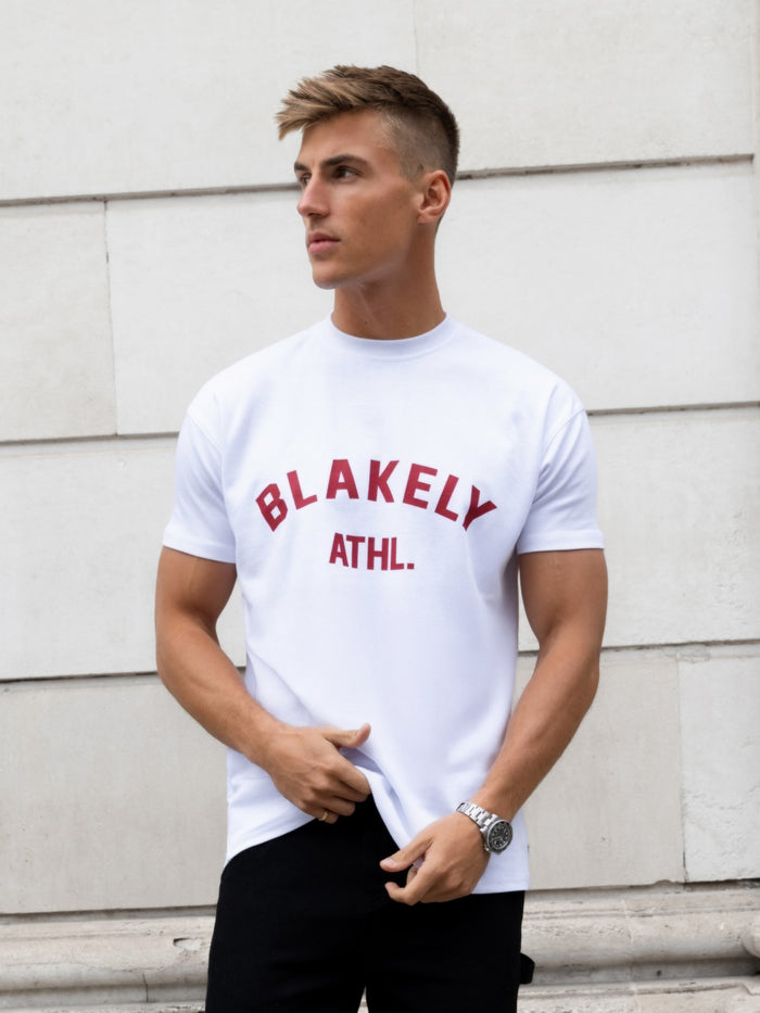 Zion Relaxed T-Shirt - White & Red