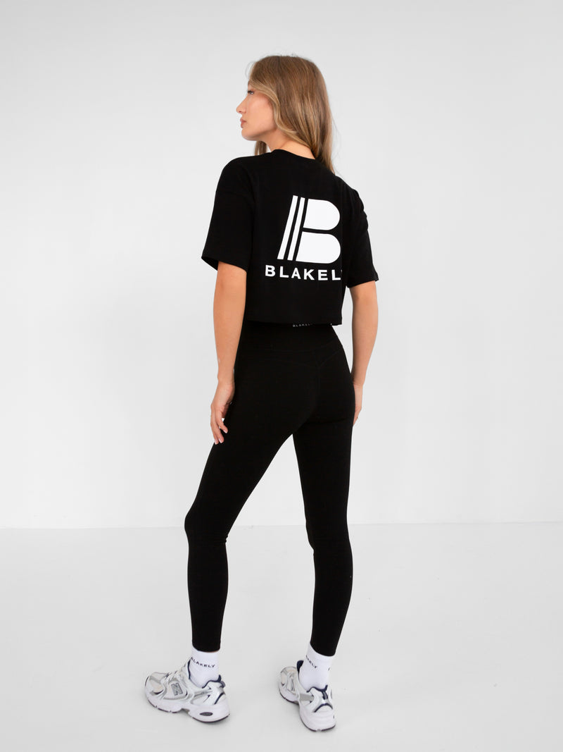 Apex Pro Cropped Tee - Black