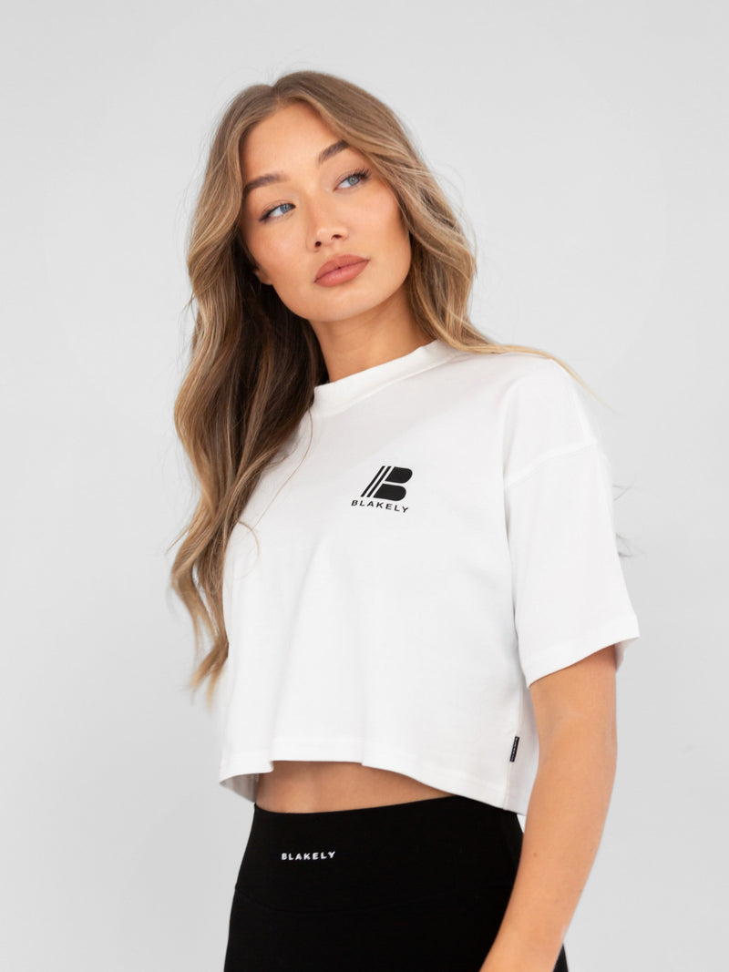 Apex Pro Cropped Tee - White