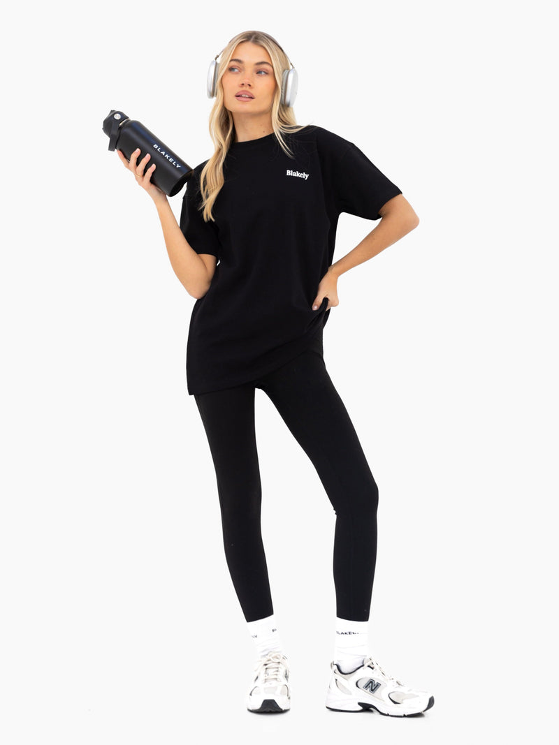 Saskia Oversized T-Shirt - Black