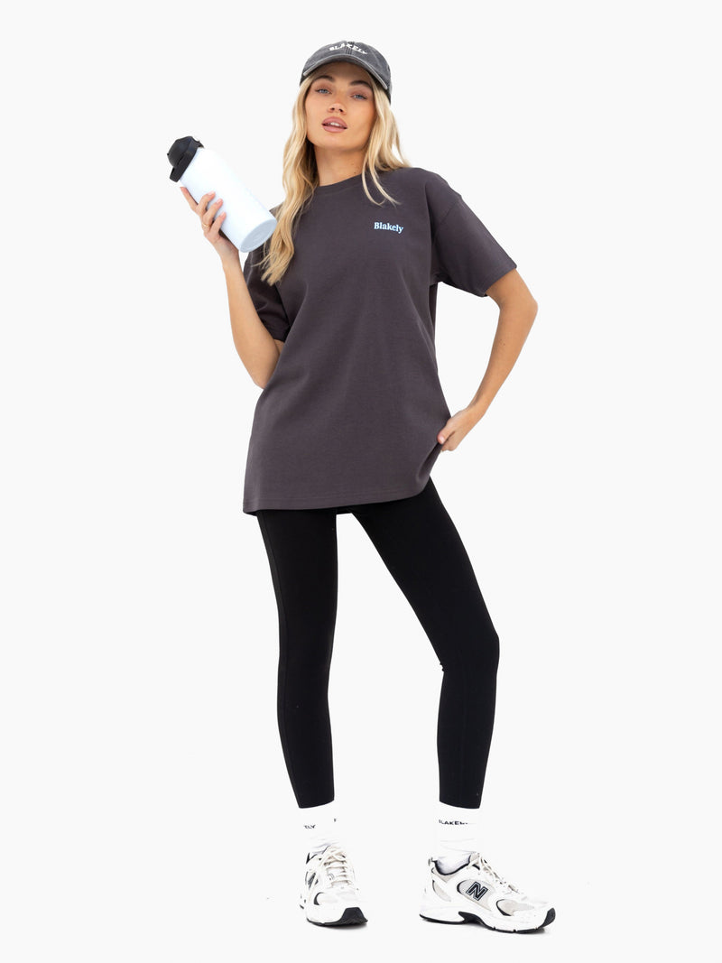 Saskia Oversized T-Shirt - Graphite