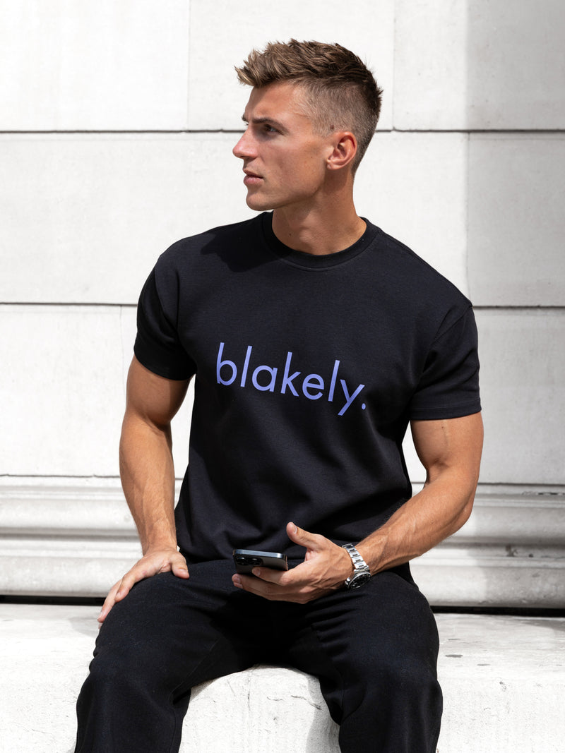 Leo Relaxed T-Shirt - Black & Ultra Lilac