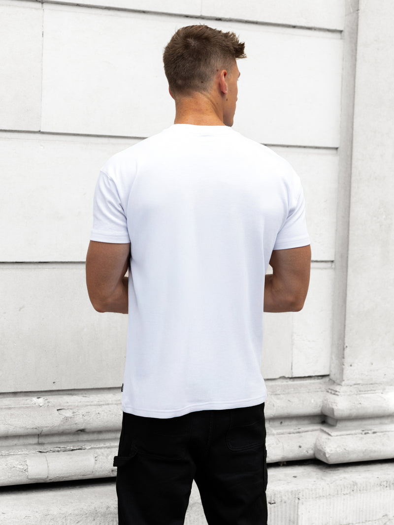 Leo Relaxed T-Shirt - White & Neon Pink