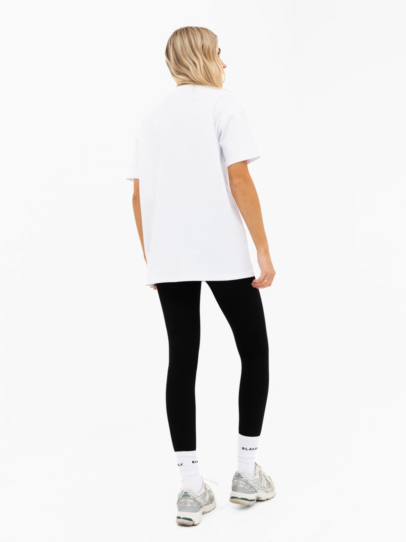 Lila Oversized T-Shirt - White & Pastel Pink