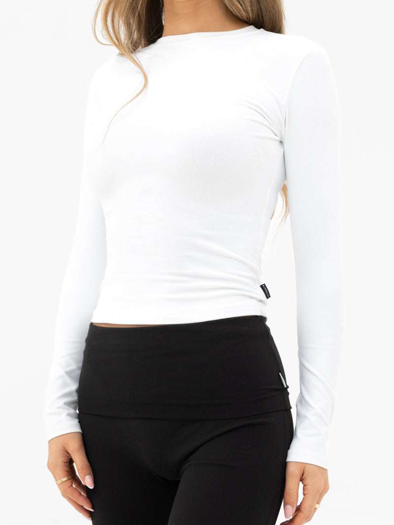 Lucia Long Sleeve Top - White