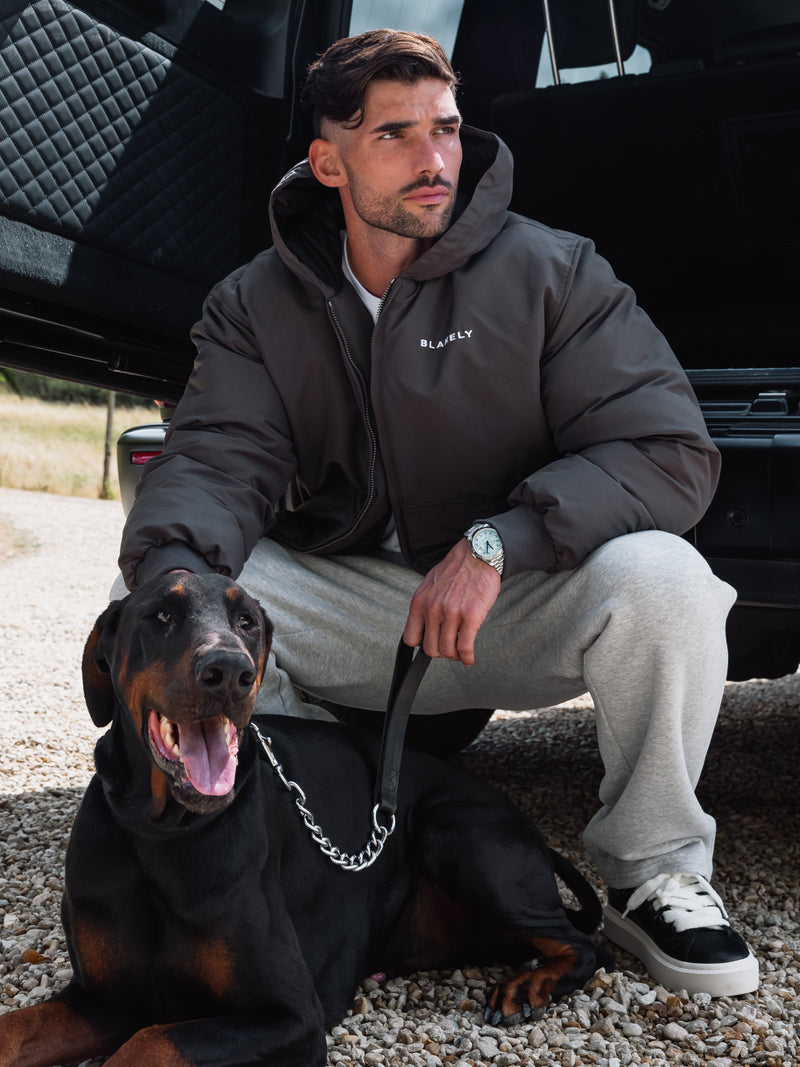 Layton Hooded Jacket - Charcoal