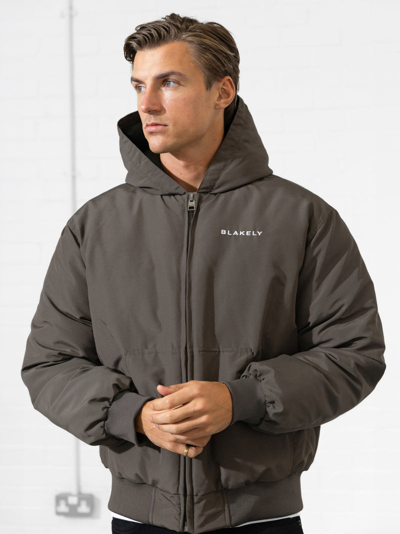 Layton Hooded Jacket - Charcoal